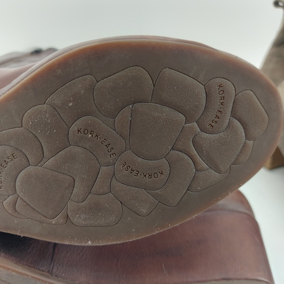 Kork Ease Kiki Brown Leather Mid Calf Boots Size 8 - Picture 7 of 9